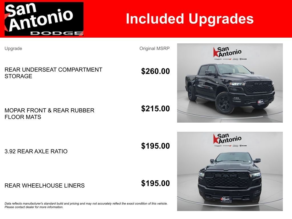 New 2026 Diamond Black Crystal Pearl-Coat Exterior Paint RAM Big Horn/Lone Star image 7