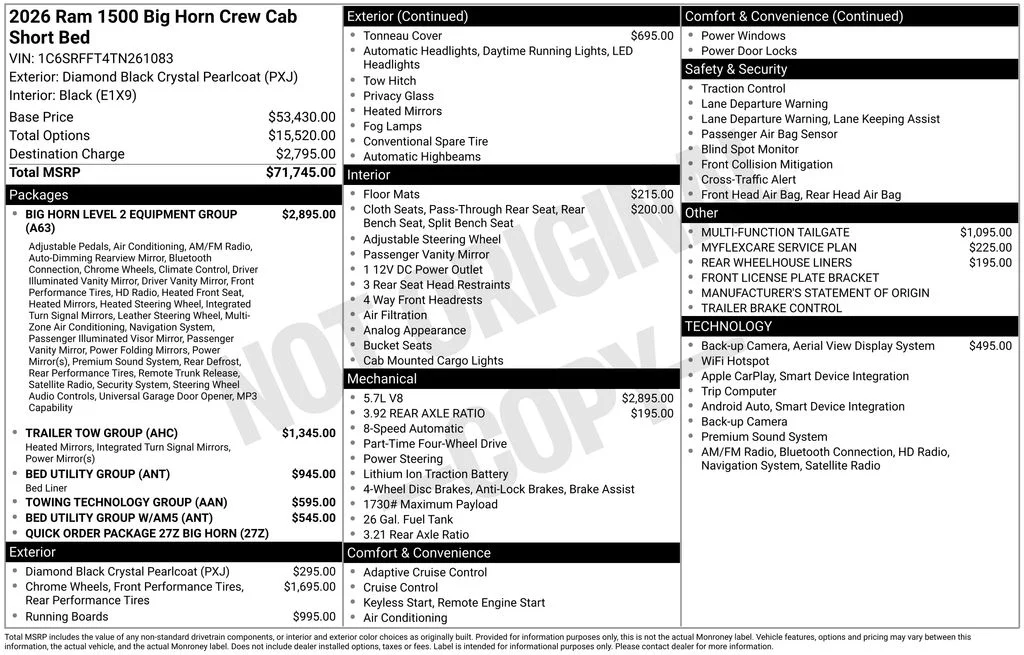 Certified Used 2026 Black Ram Big Horn/Lone Star image 6