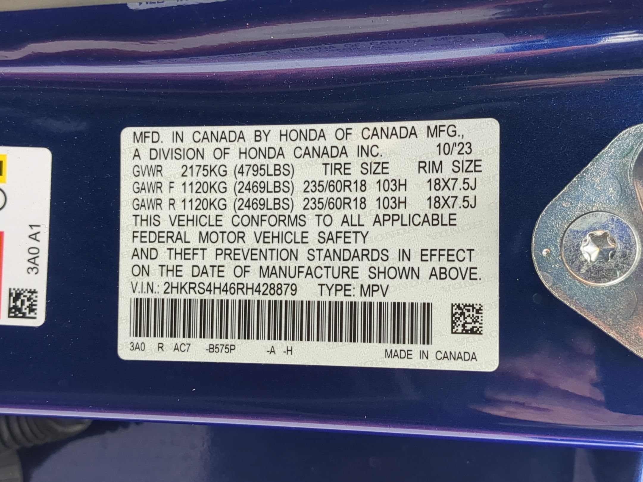 Used 2024 Blue Honda EX image 34