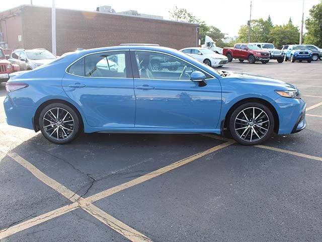 Used 2023 Cavalry Blue Toyota SE image 5