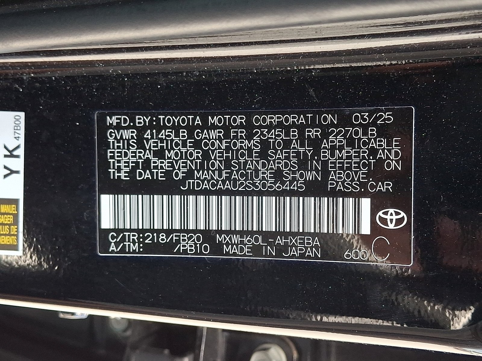 Used 2025 Midnight Black Metallic Toyota LE image 28