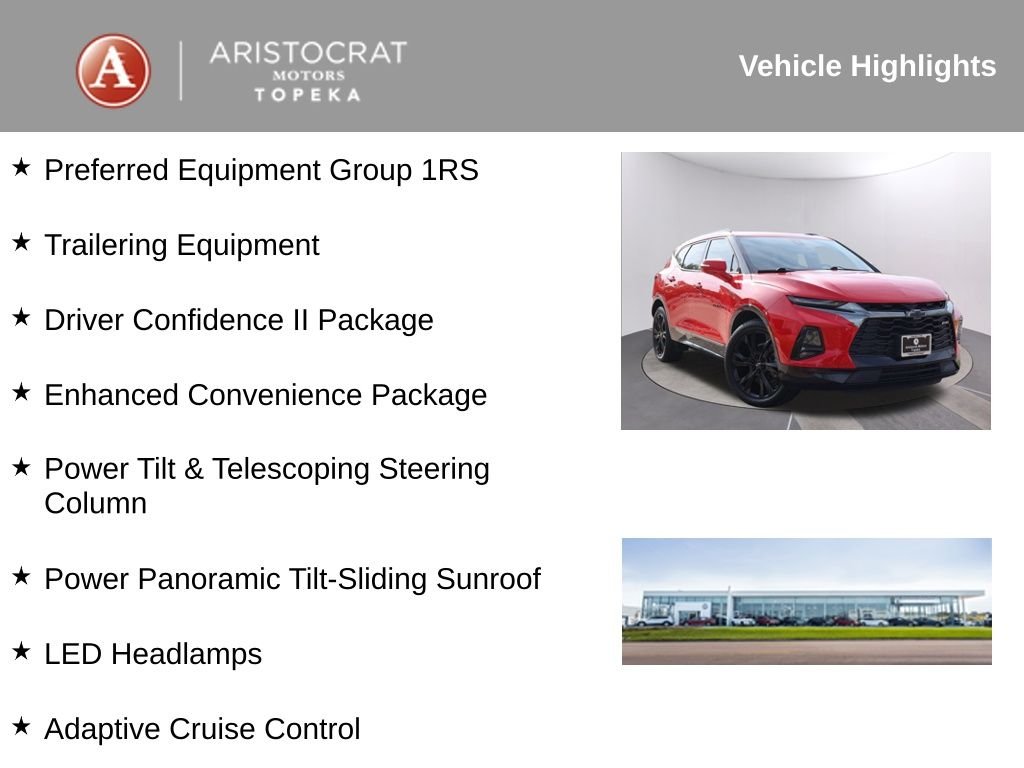 Used 2021 Chevrolet Blazer RS with VIN 3GNKBKRS9MS573276 for sale in Kansas City