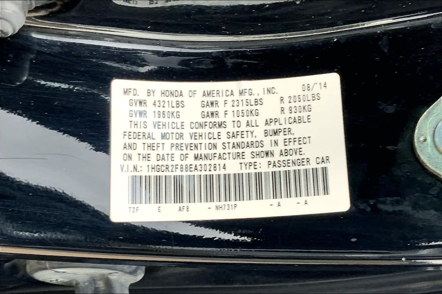 Used 2014 Crystal Black Pearl Honda EX-L image 32