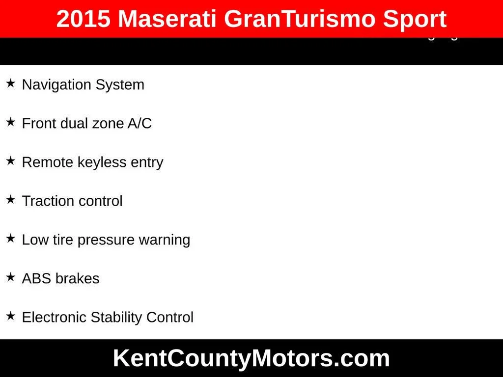 2015 Maserati GranTurismo Sport Automatic's photo