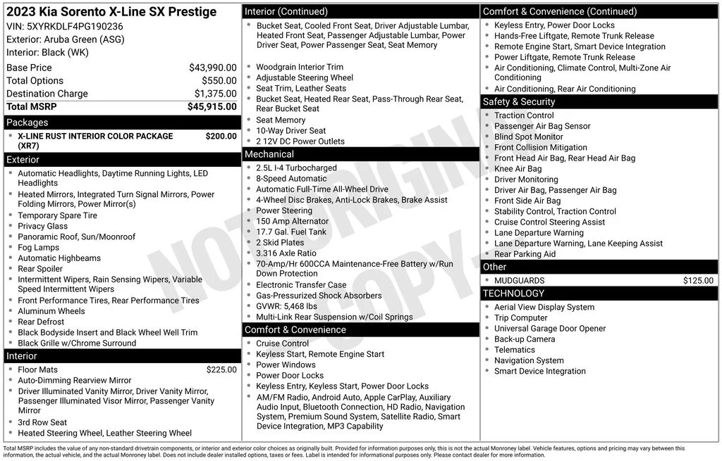 Used 2023 Green Kia X-Line SX Prestige image 38