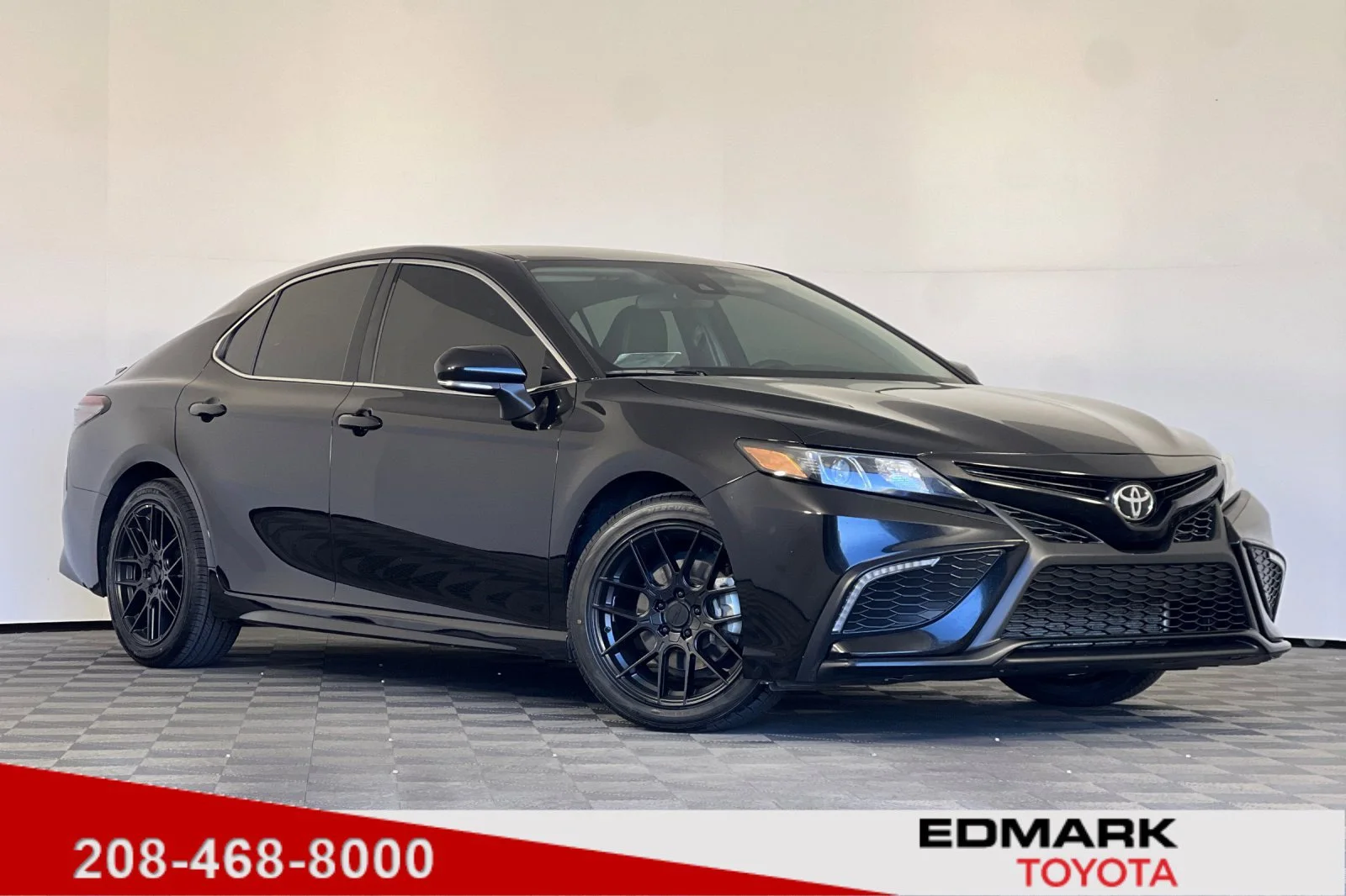 Used 2022 Midnight Black Metallic Toyota SE image 1