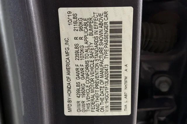 Used 2020 Modern Steel Metallic Honda LX image 31