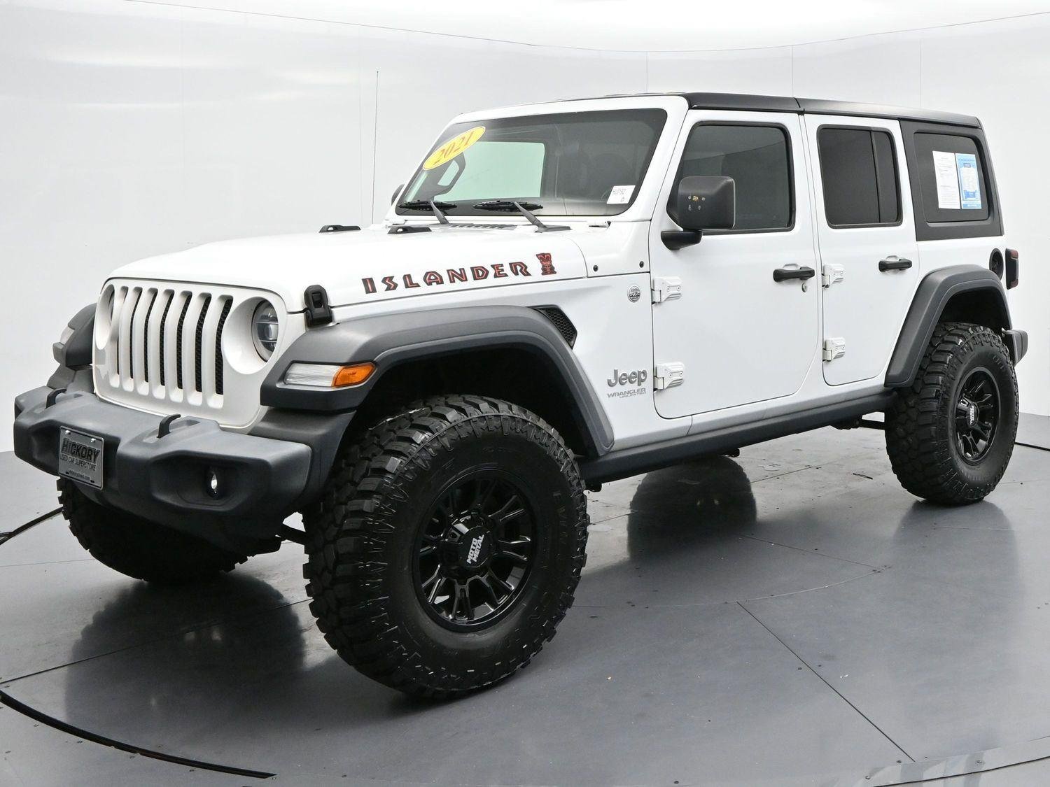 Used 2021 Bright White Clearcoat Jeep Unlimited Islander image 3