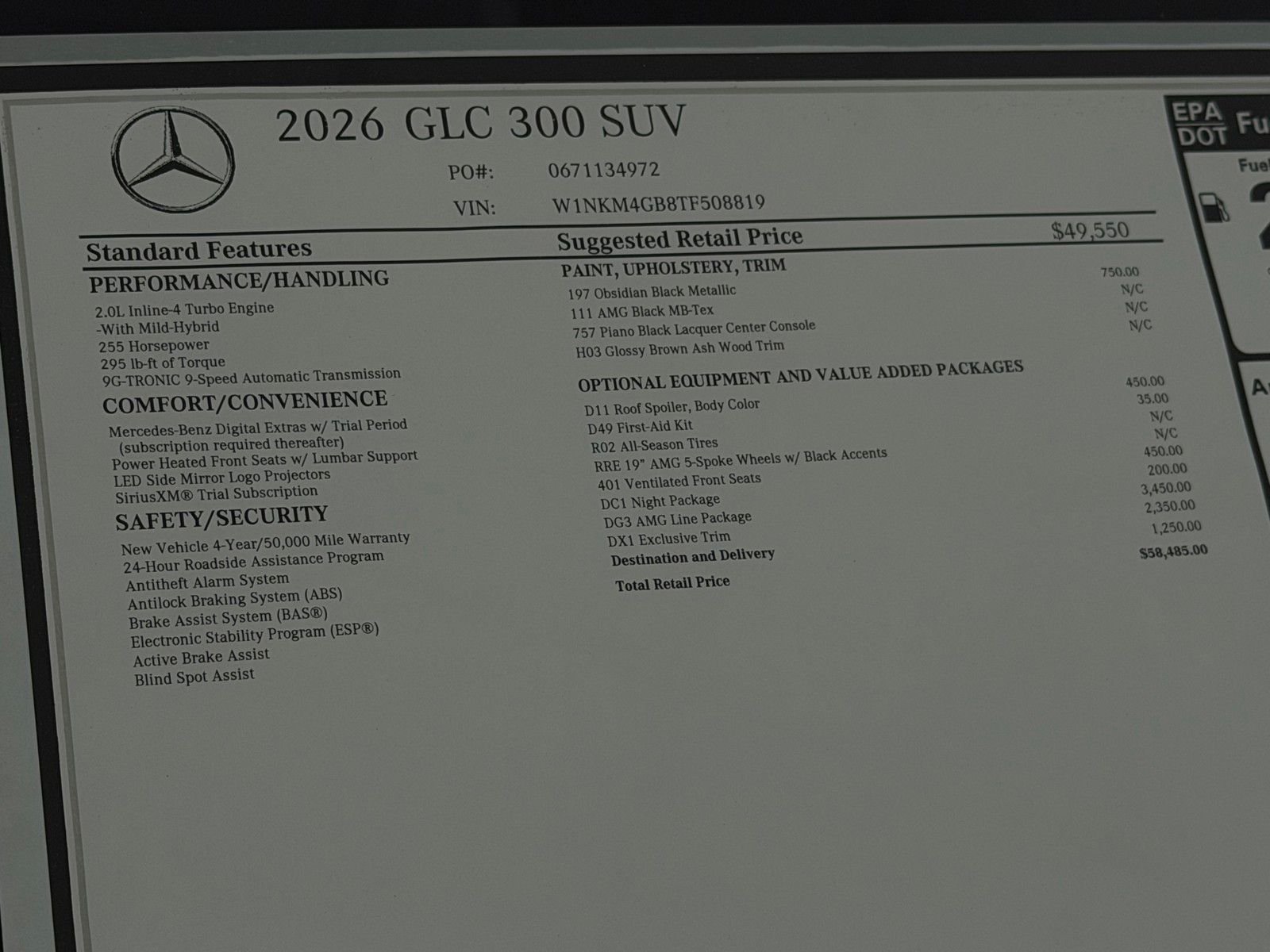 New 2026 Obsidian Black Metallic Mercedes-Benz GLC 300 image 23