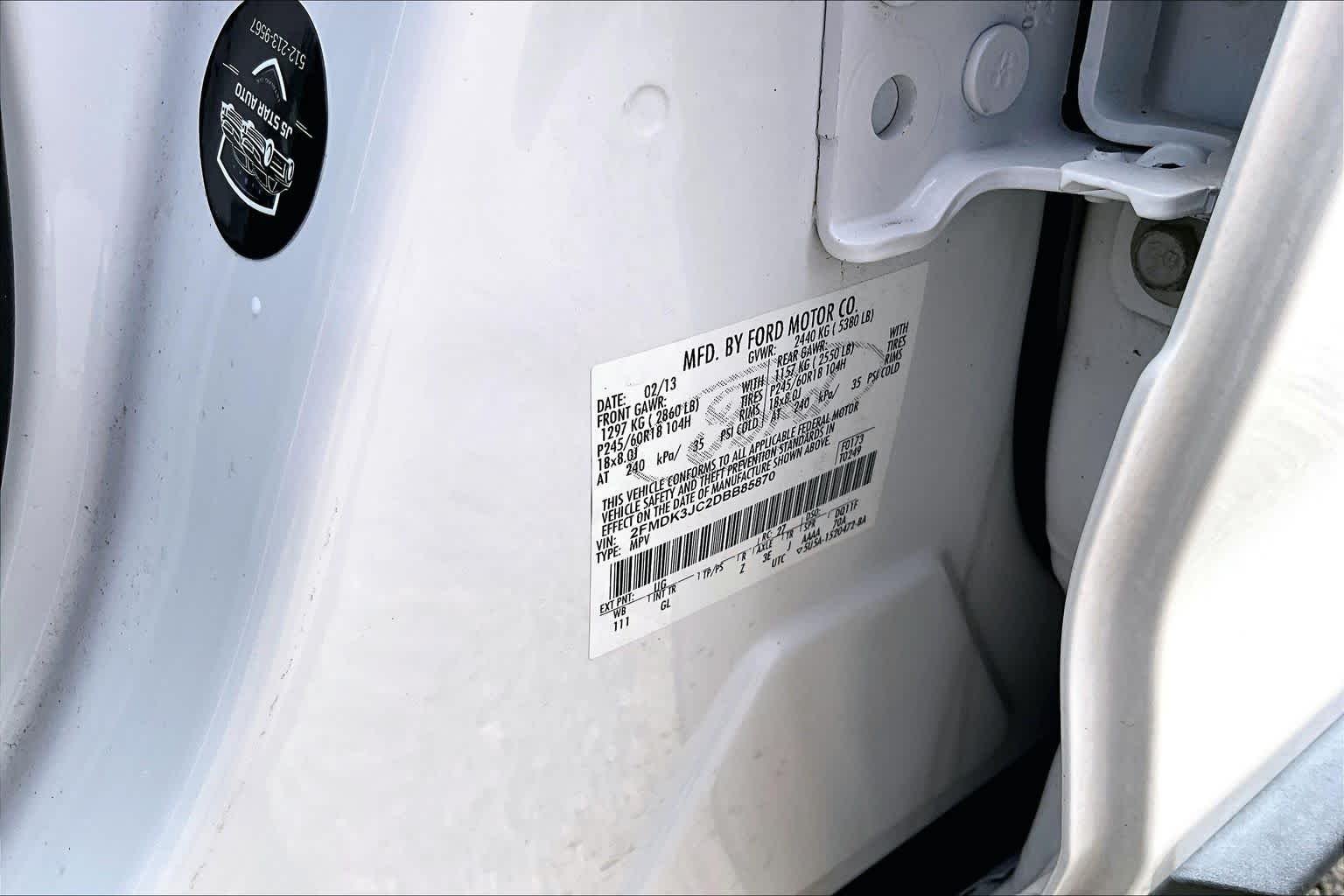 Used 2013 White Platinum Metallic Tri-Coat Ford SEL image 36