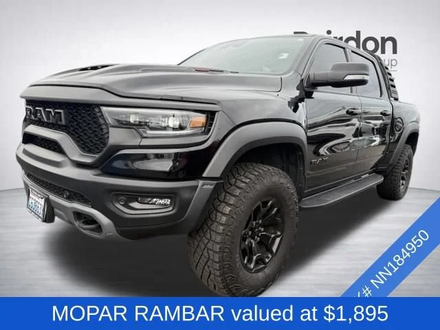 Used 2022 Diamond Black Crystal Pearlcoat Ram TRX image 3