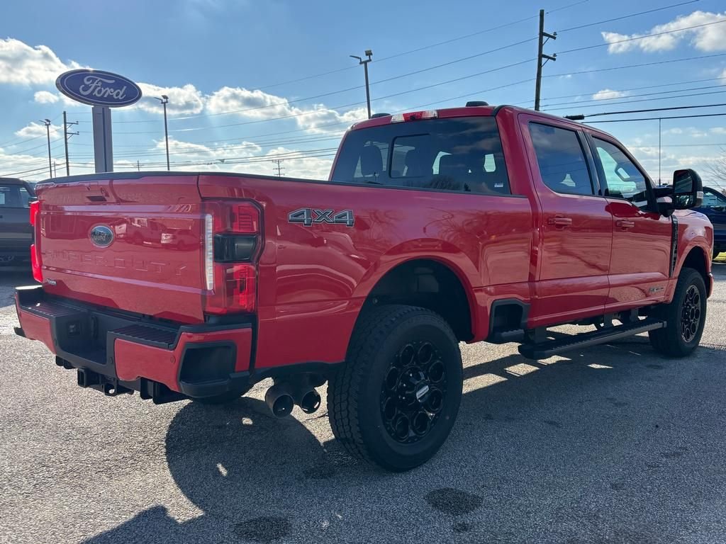 Used 2024 Race Red Ford Lariat Crew Cab Diesel 4x4 Black Appearance Pkg image 7