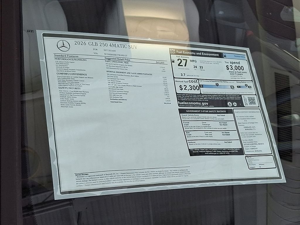 New 2026 MANUFAKTUR Patagonia Red Metallic Mercedes-Benz GLB 250 image 26