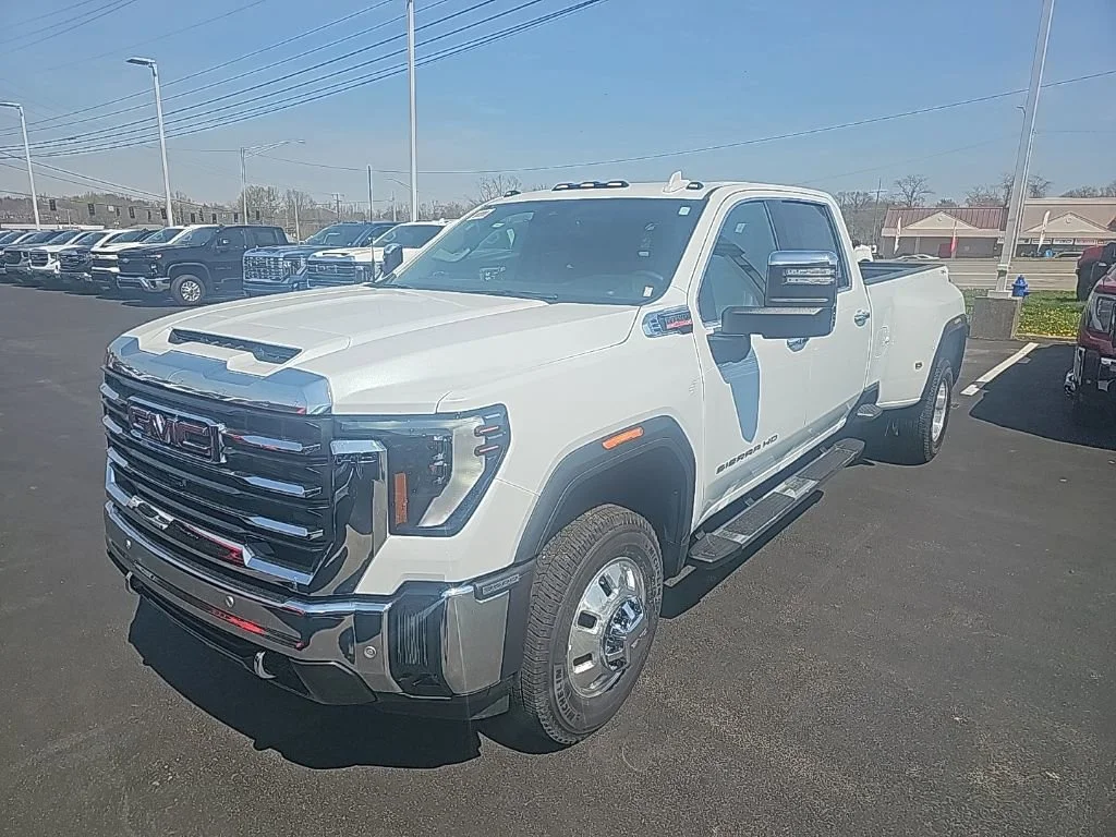 New 2026 Glacier White Tricoat GMC SLT DRW image 1
