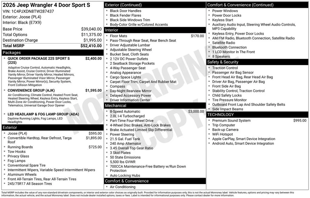 New 2026  Jeep Sport S image 6