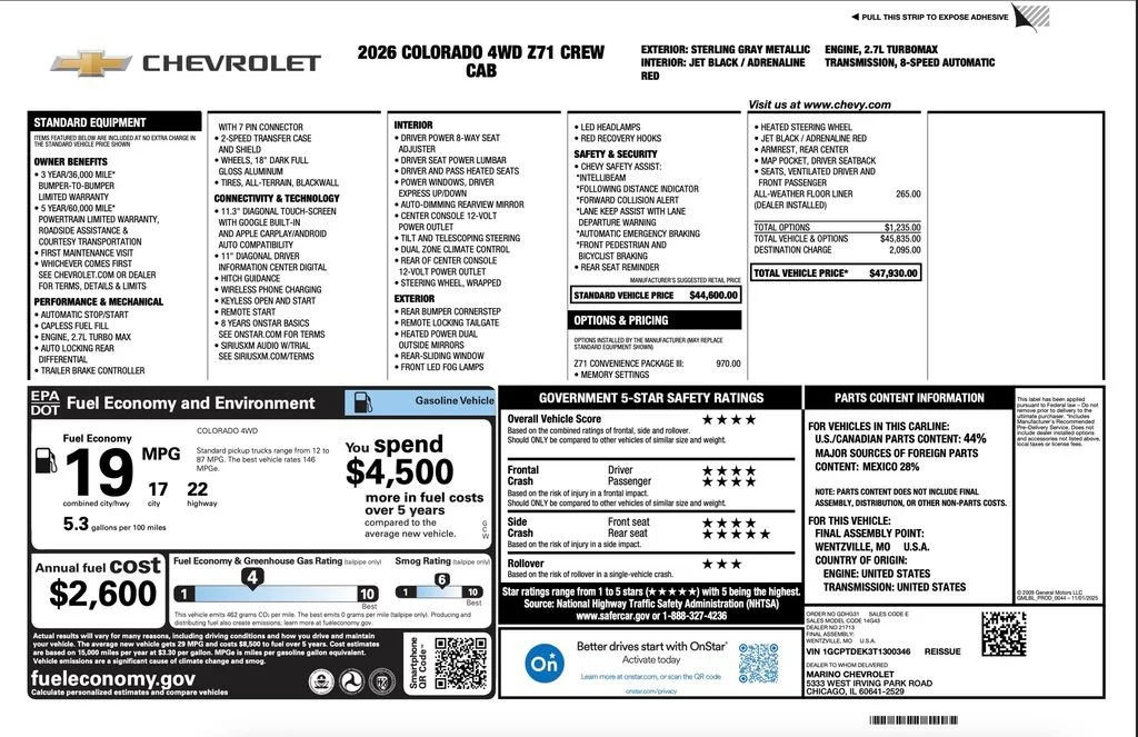 New 2026 Sterling Gray Metallic Chevrolet Z71 image 2