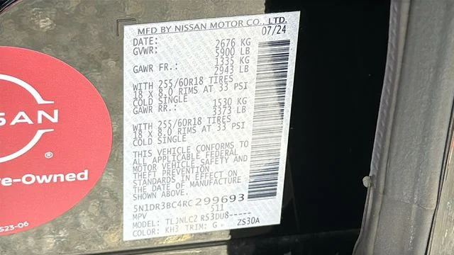 Certified Used 2024 Black Nissan SV image 30