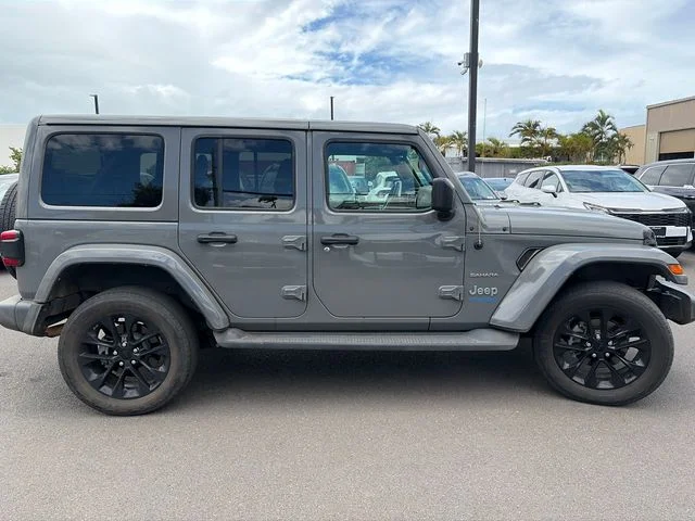 Used 2021 Gray Jeep Unlimited Sahara 4xe image 5