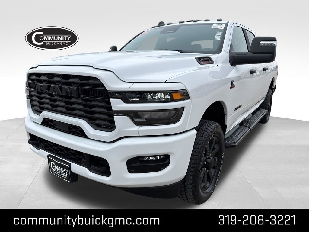 White 2025 RAM 2500 Big Horn Crew Cab 4WD Pickup Truck Four-Wheel Drive