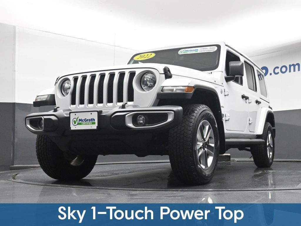 Used 2022 White Jeep Unlimited Sahara image 8