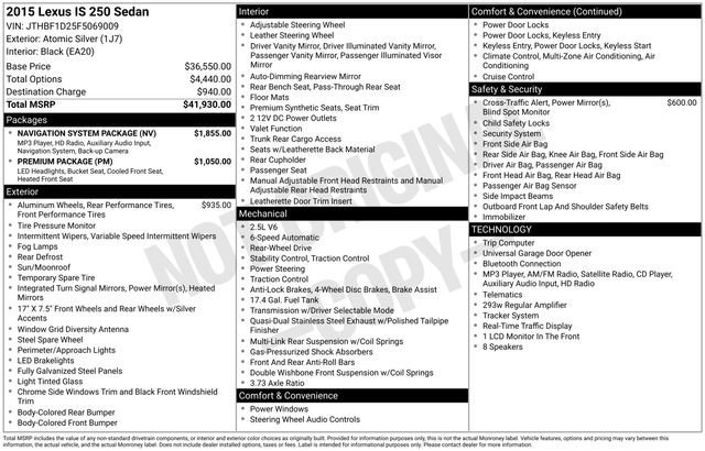 Used 2015 Silver Lining Metallic Lexus 250 image 31