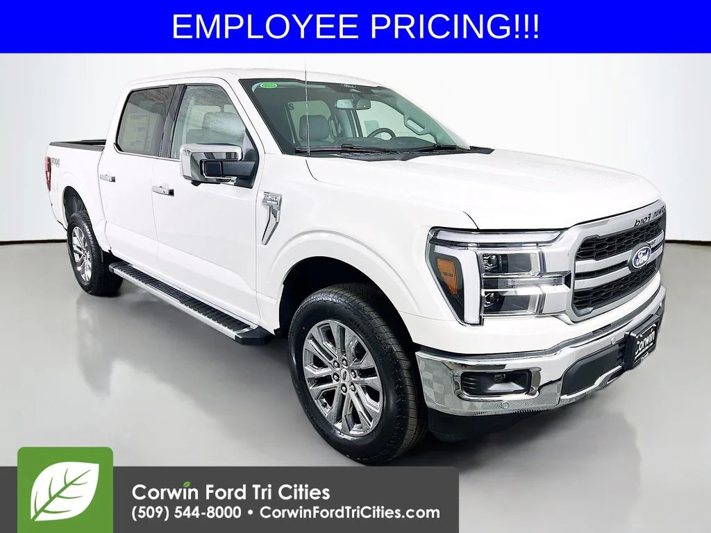 New 2026 Star White Metallic Tri-Coat Ford Lariat image 1