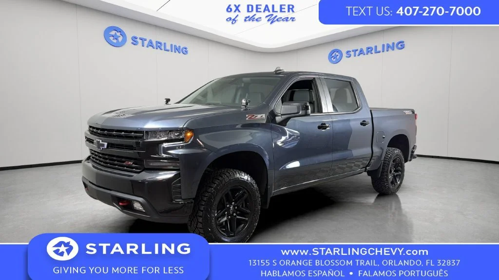 Used 2021 SHADOW GRAY METALLIC Chevrolet LT Trail Boss image 1