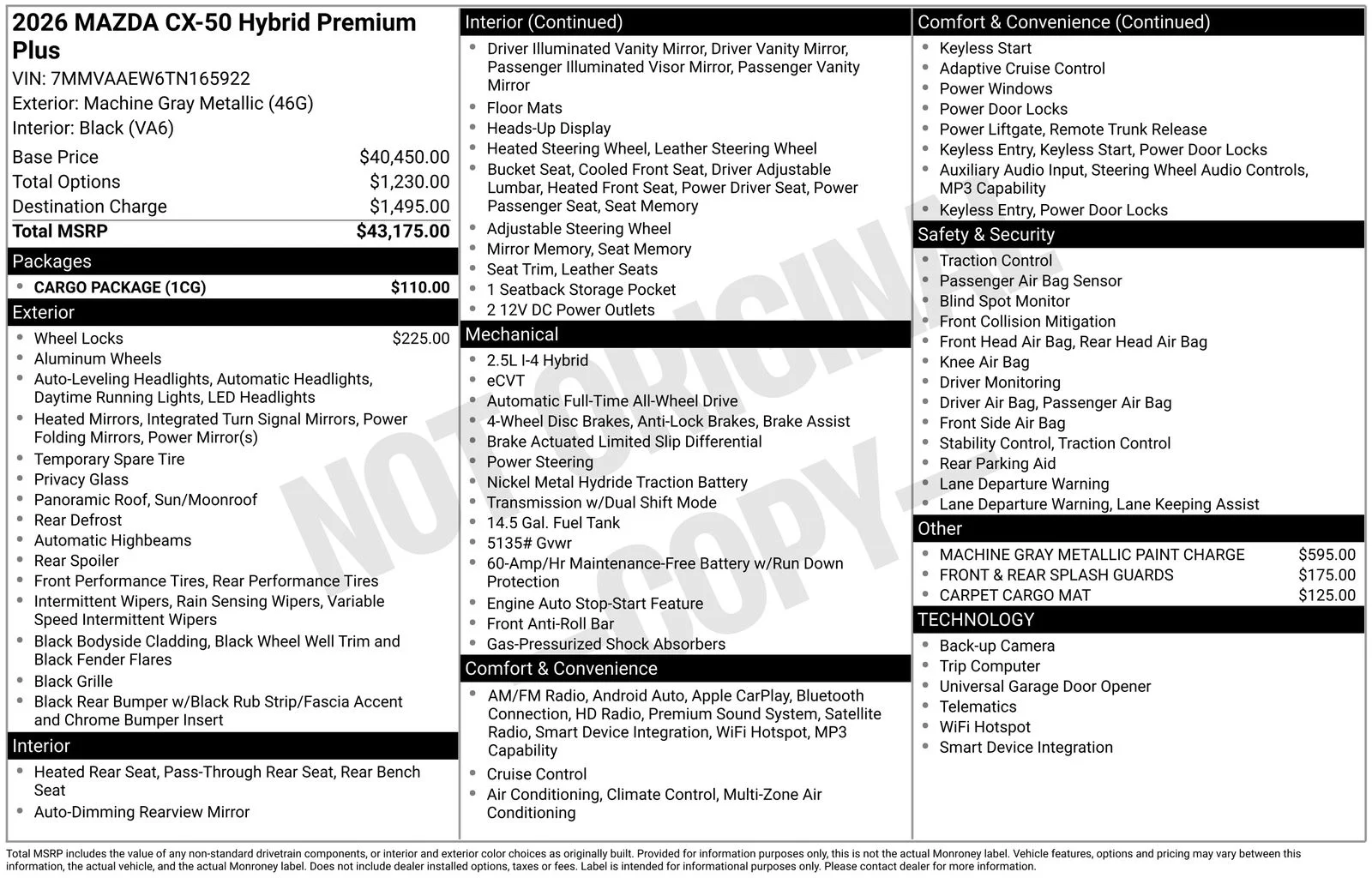 New 2026 Machine Gray Metallic Mazda Premium Plus image 4