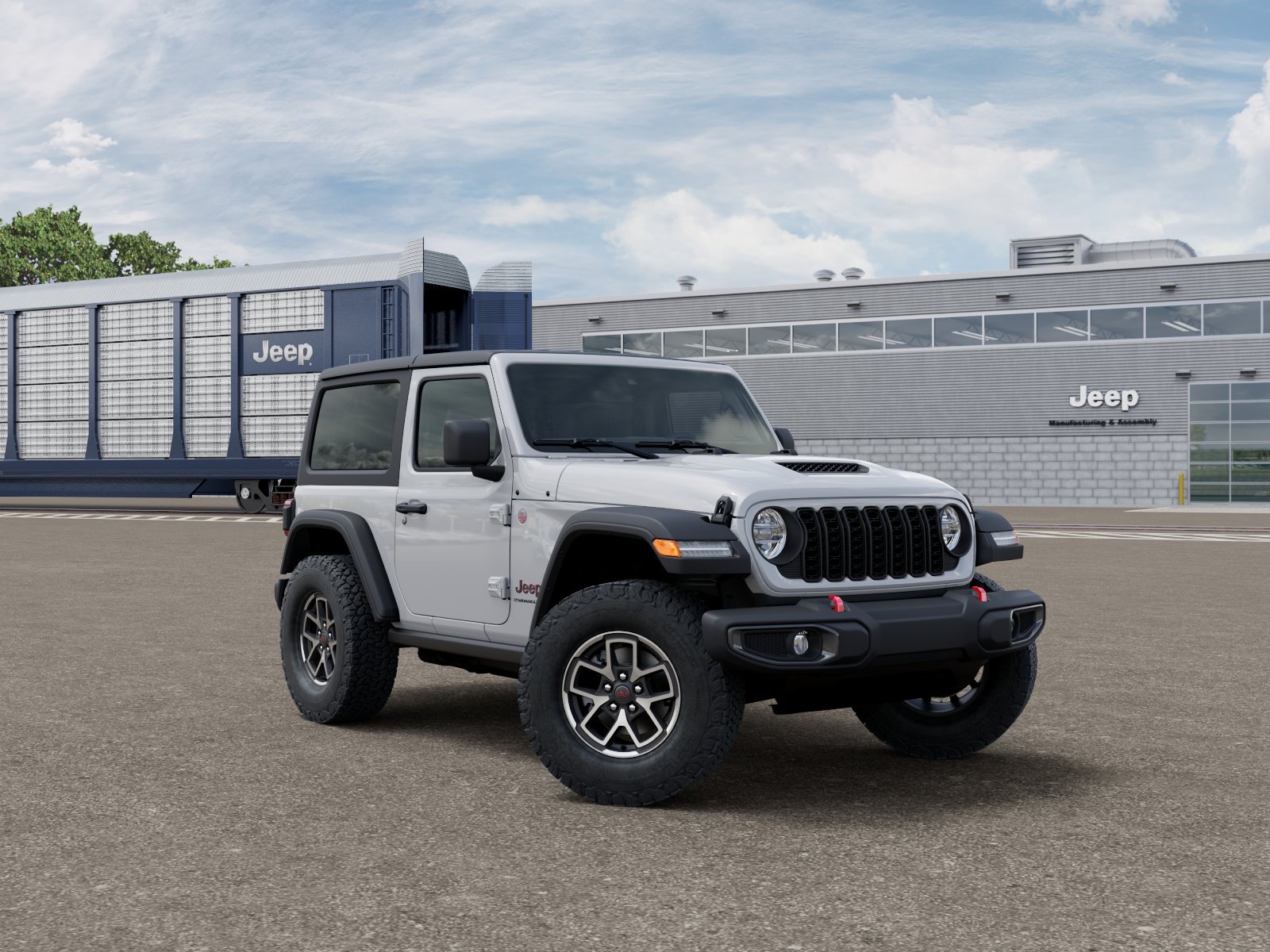 New 2026 Bright White Clear-Coat Exterior Paint Jeep Rubicon image 3