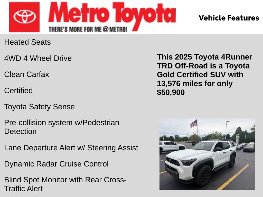 Certified Used 2025 White Toyota TRD Off-Road image 6