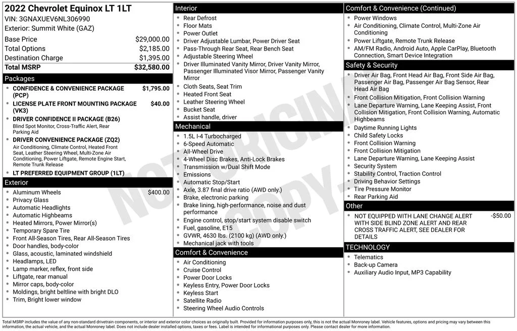 Used 2022 White Chevrolet LT image 34