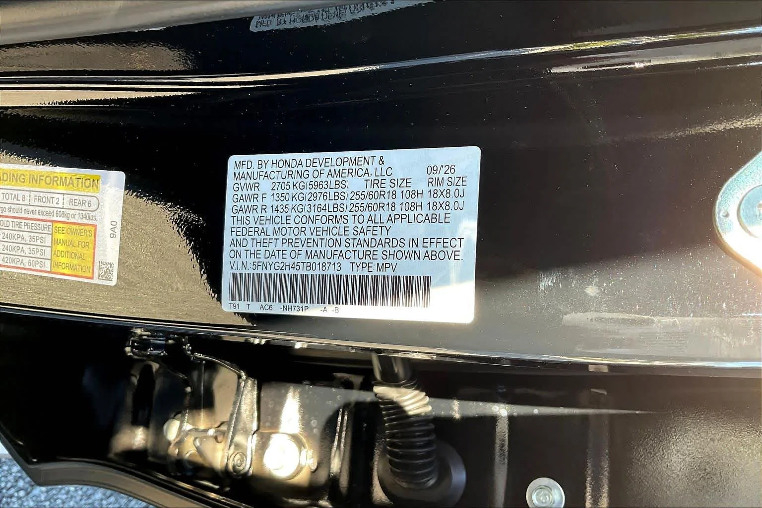 New 2026 Crystal Black Pearl Honda EX-L image 19