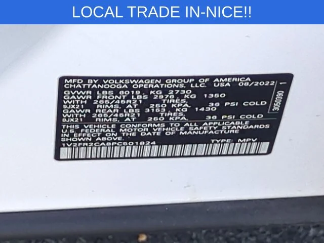 Used 2023 White Volkswagen 3.6L V6 SEL Premium R-Line image 42