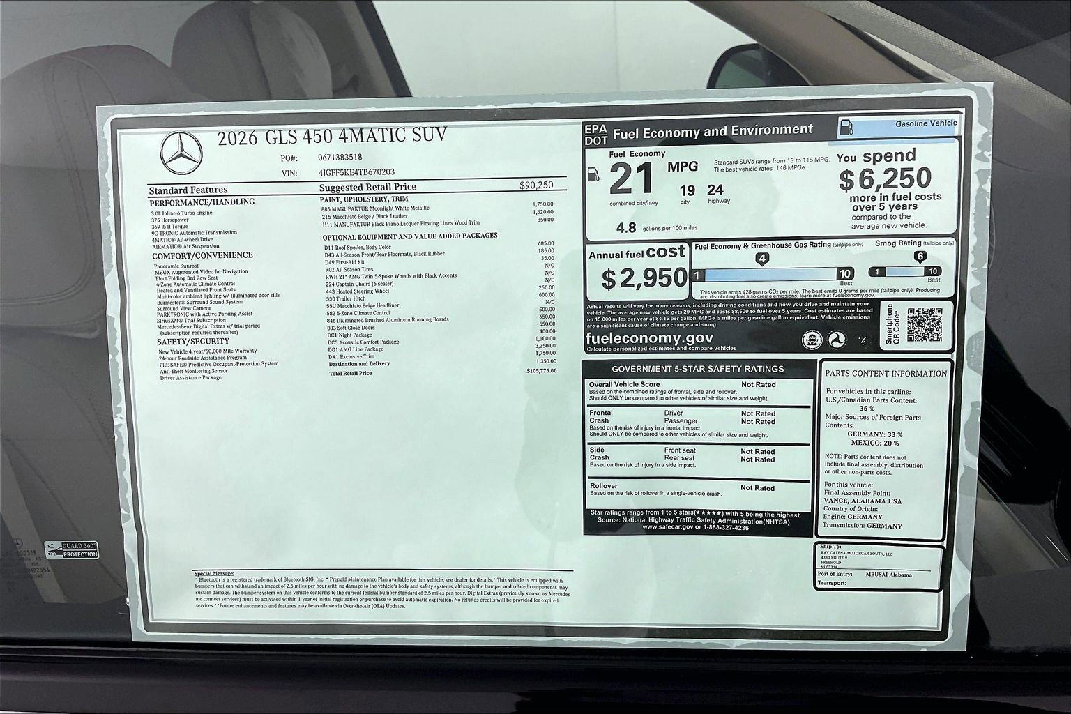 New 2026 MANUFAKTUR Moonlight White Metallic Mercedes-Benz GLS 450 image 28