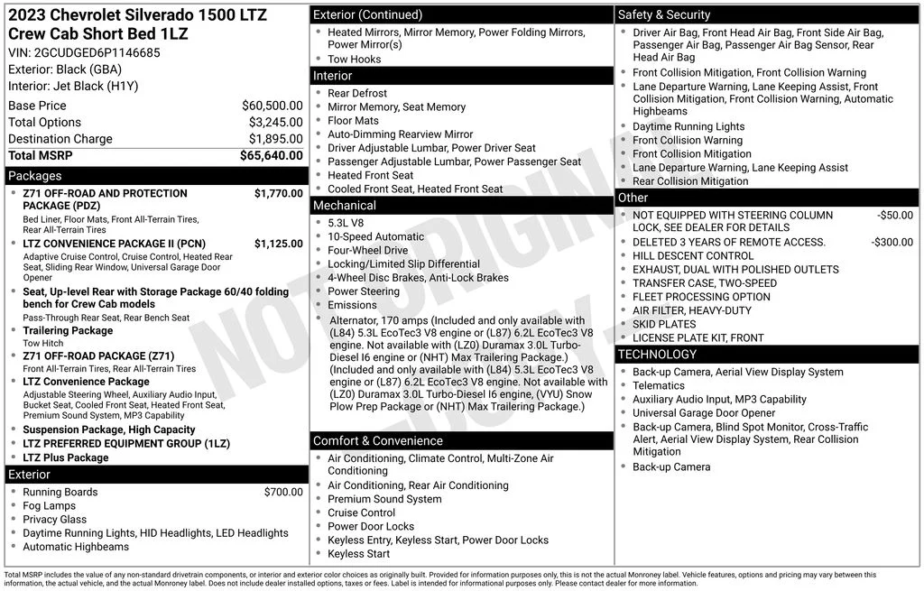 Used 2023 Black Chevrolet LTZ image 30