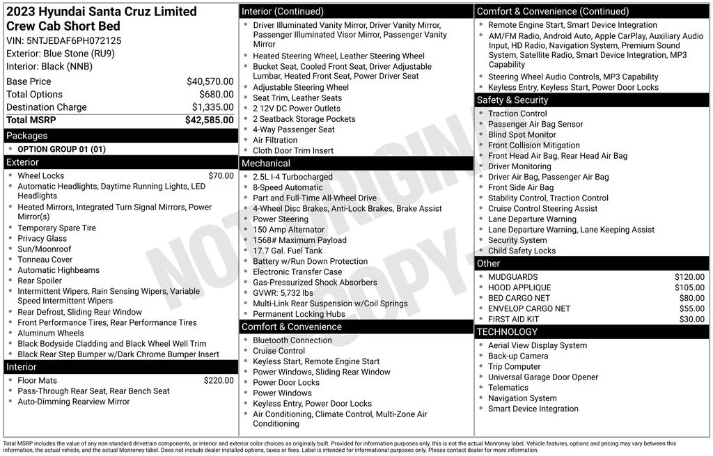 Used 2023 Blue Hyundai Limited image 7