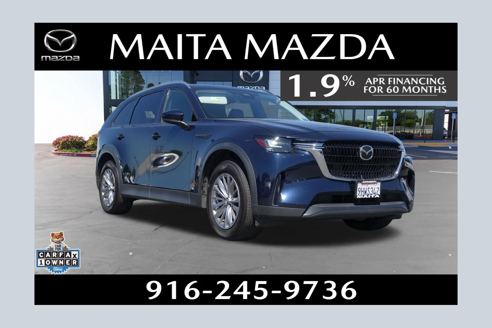 Certified Used 2024 Deep Crystal Blue Mica Mazda 3.3 Turbo Preferred image 1