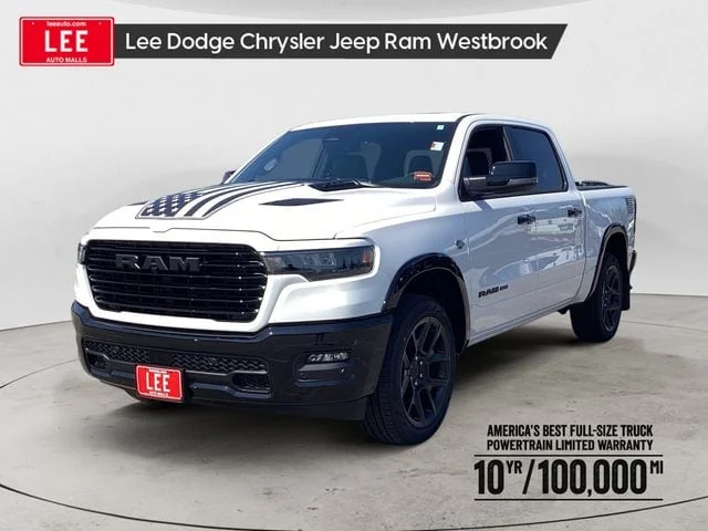 New 2026 Bright White Clearcoat Ram LARAMIE CREW CAB 4X4 5