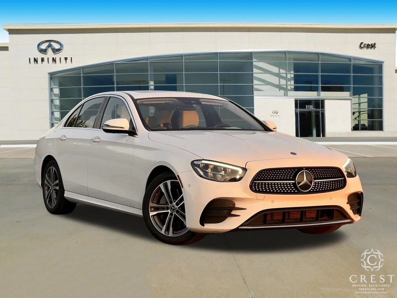 Used 2021 White Mercedes-Benz E 350 4MATIC® image 1