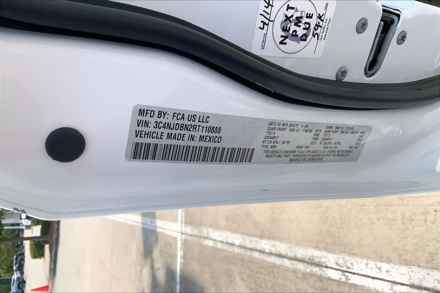 Used 2024 Bright White Clearcoat Jeep Latitude image 34