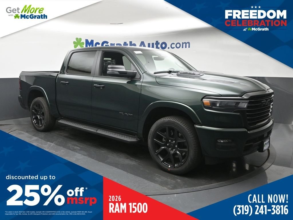 New 2026 Serrano-Green Metallic Exterior Paint RAM Laramie image 1