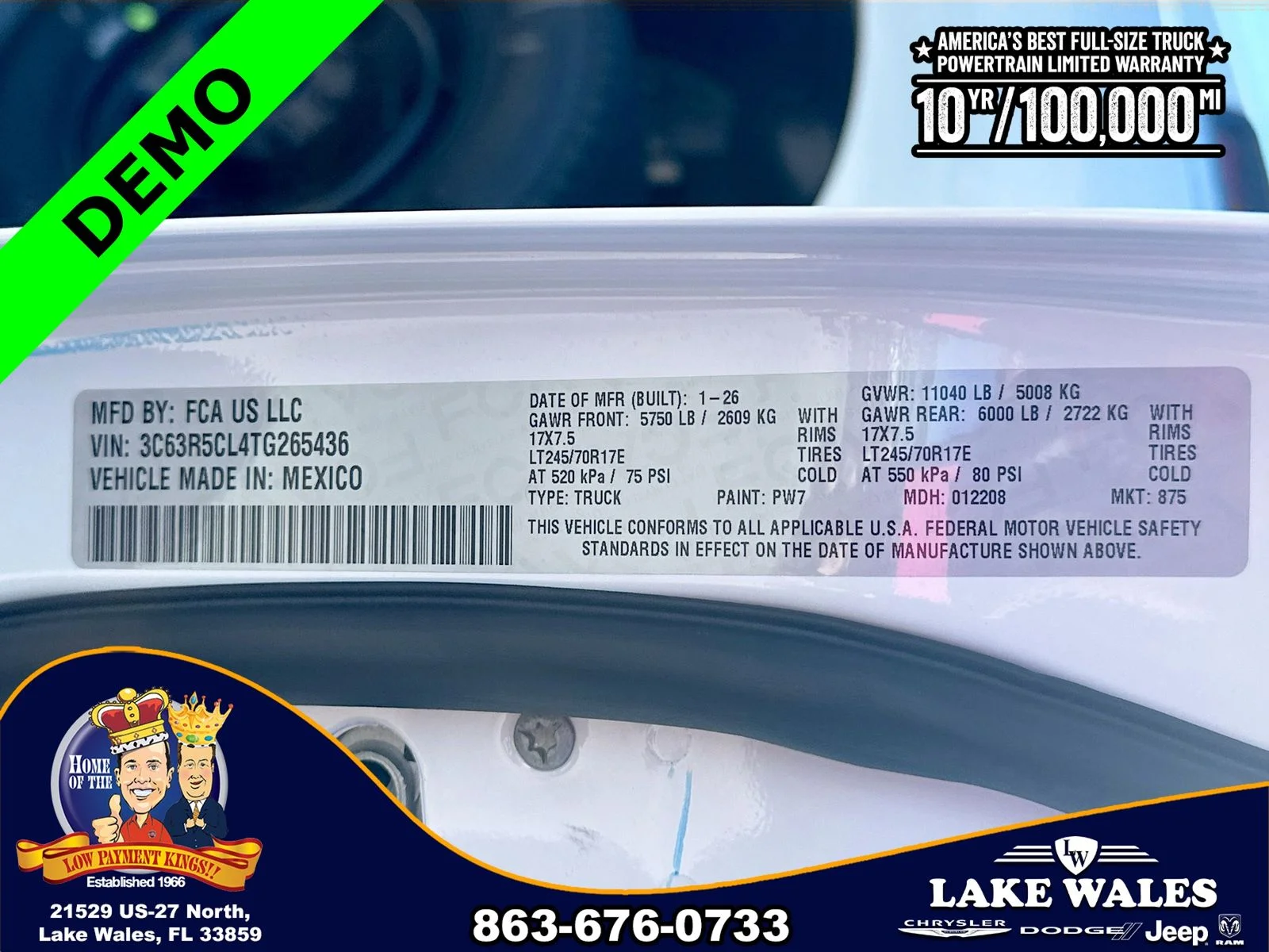 New 2026 Bright White Clear-Coat Exterior Paint RAM TRADESMAN image 30