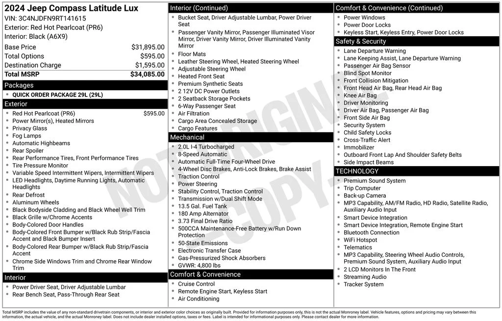 Certified Used 2024 Red Jeep Latitude Lux image 32