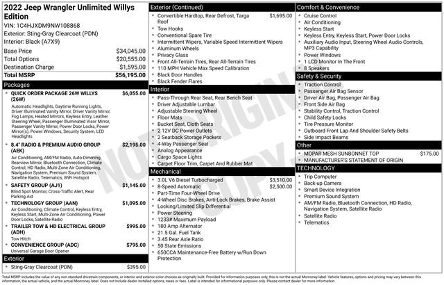 Used 2022 Gray Jeep Unlimited Willys image 35