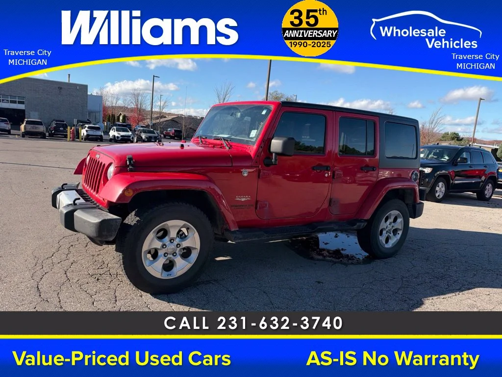Used 2013 Flame Red Jeep Unlimited Sahara image 16