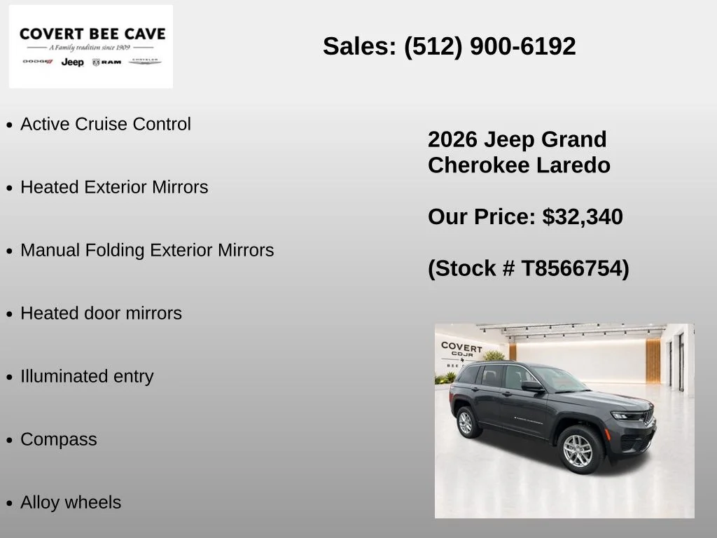 New 2026 Baltic Gray Metallic Clear-Coat Exterior Paint Jeep Laredo image 13