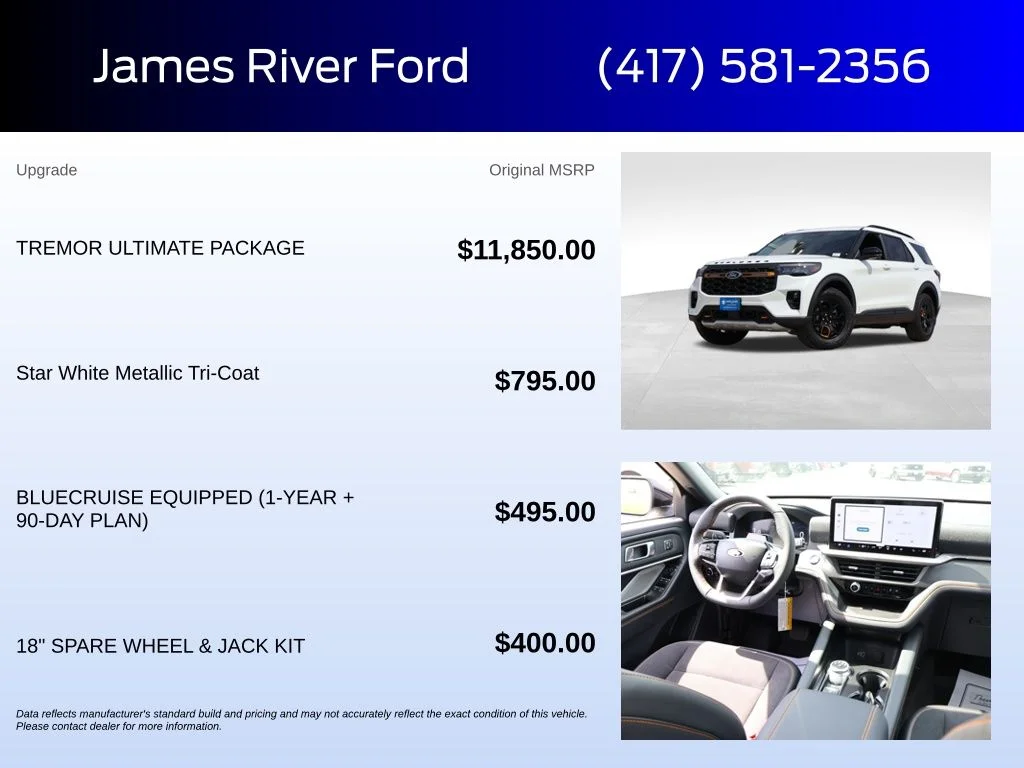 New 2026 Star White Metallic Tri-Coat Ford Tremor® image 5