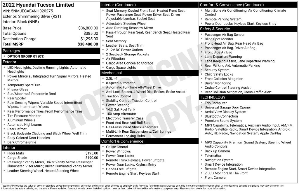 Used 2022 Silver Hyundai Limited image 9