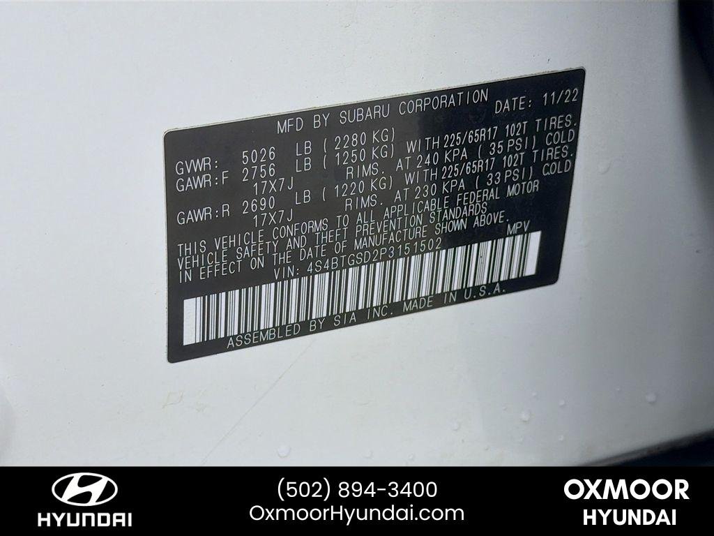 Used 2023 Crystal White Pearl Subaru Wilderness image 31