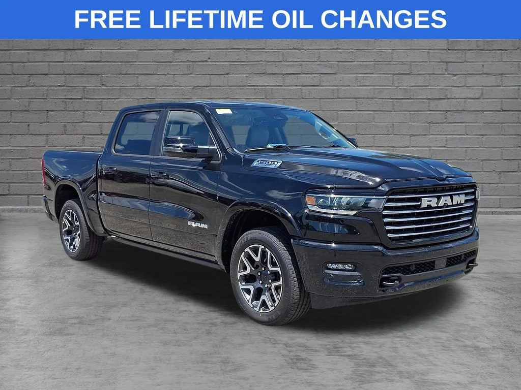 New 2026 Diamond Black Crystal Pearlcoat Ram Laramie image 1